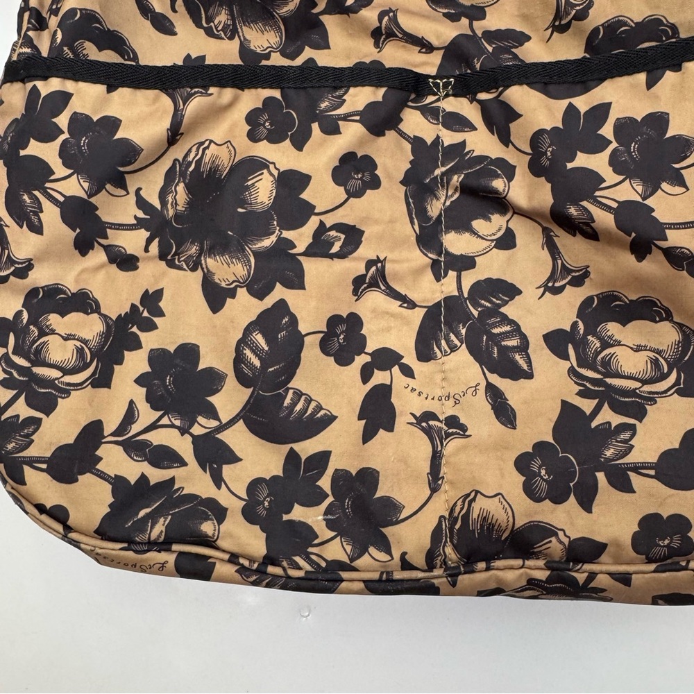 LeSportsac Baby Diaper Bag Floral Black Tan Nylon Changing Pad Adjustable Strap - Picture 5 of 14